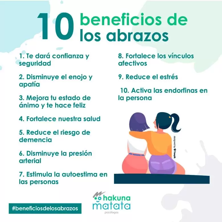 10 beneficios de los abrazos