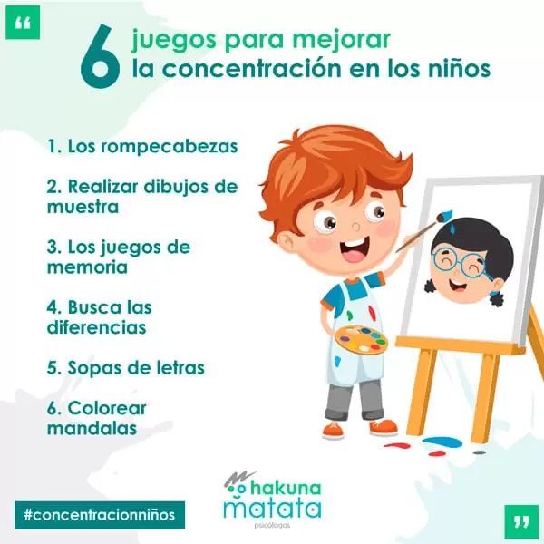 Juegos para mejorar la atención en niños