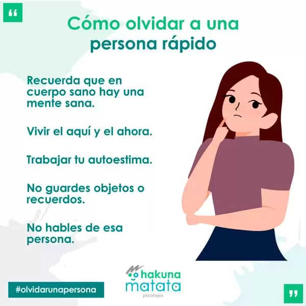 Olvidar una persona rapido