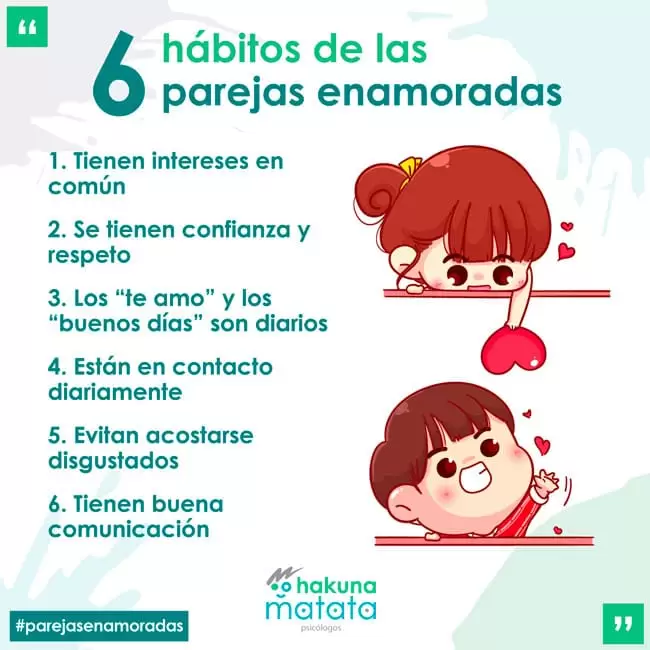Hábitos de las parejas enamoradas