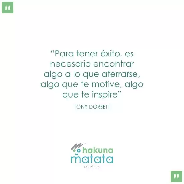 Para tener éxito, es necesario encontrar algo a lo que aferrarse, algo que te motive, algo que te