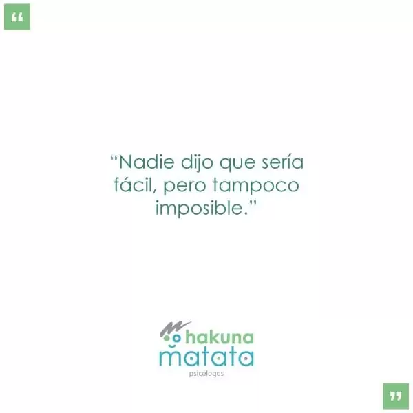 Nadie dijo que sería fácil, pero tampoco imposible.