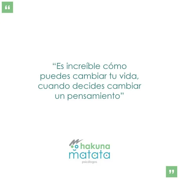 Es increíble cómo puedes cambiar tu vida, cuando decides cambiar un pensamiento.