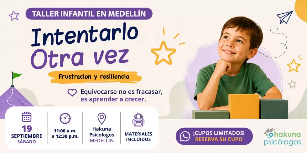 Taller presencial para niños – 19 de septiembre - Frustración y resiliencia